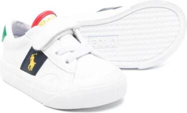 Ralph Lauren Kids Polo-Pony-motif panelled sneakers White