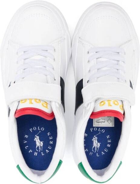 Ralph Lauren Kids Polo-Pony-motif panelled sneakers White