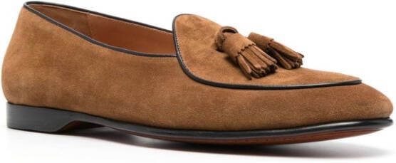 Ralph Lauren Purple Label Belvin tassel-detail suede loafers Brown