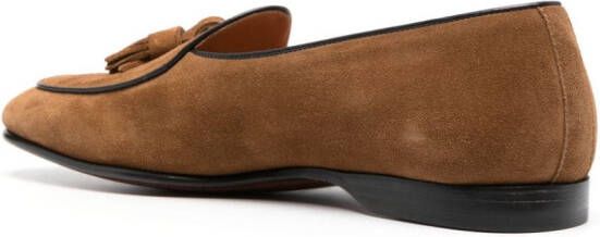 Ralph Lauren Purple Label Belvin tassel-detail suede loafers Brown