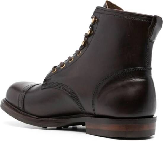 Ralph Lauren RRL Bowery lace-up leather boots Brown