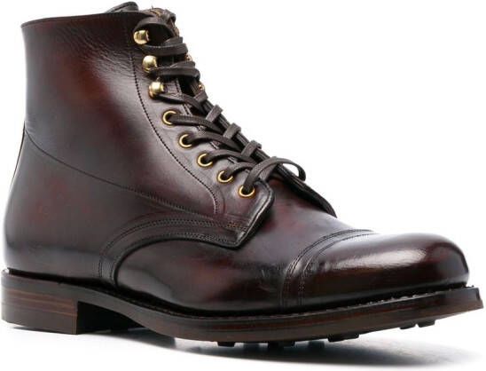 Ralph Lauren RRL leather lace-up boots Brown