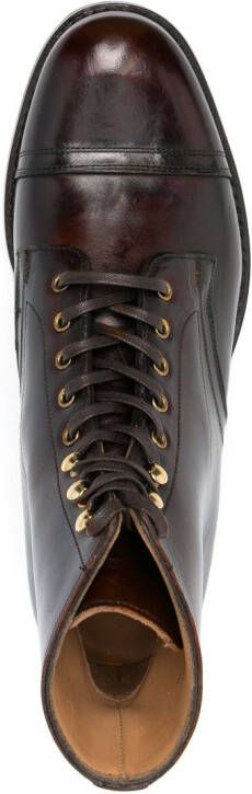 Ralph Lauren RRL leather lace-up boots Brown