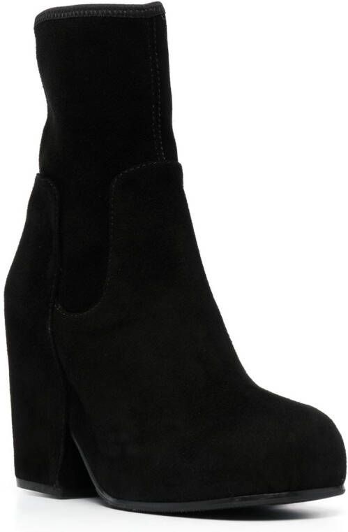 Random Identities 90mm suede ankle boots Black