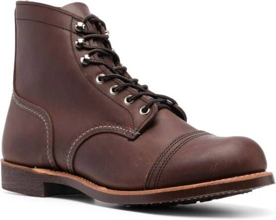 Red Wing Shoes Iron Ranger leather ankle boots Brown