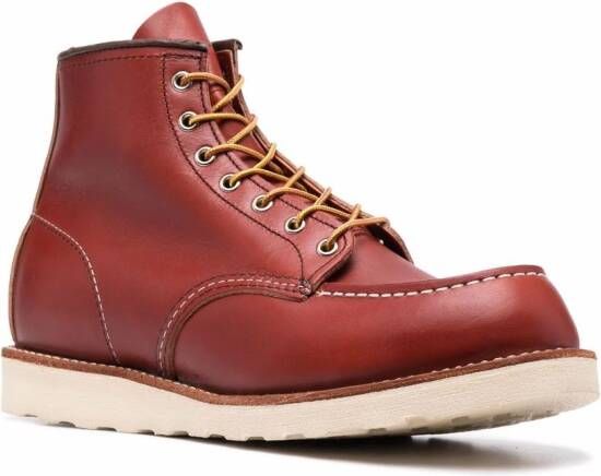 Red Wing Shoes lace-up leather boots Brown