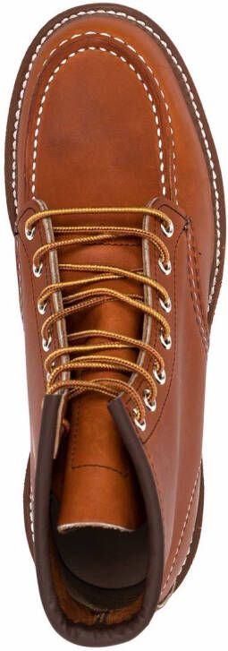 Red Wing Shoes lace-up leather boots Brown