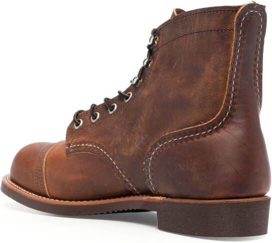 Red Wing Shoes leather lace-up boots Brown