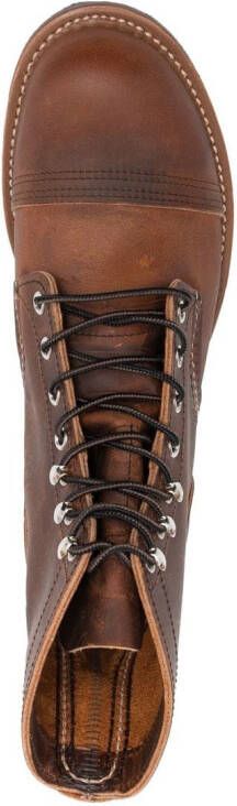 Red Wing Shoes leather lace-up boots Brown