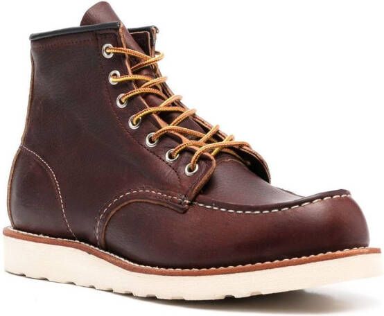 Red Wing Shoes round-toe lace-up boots Brown