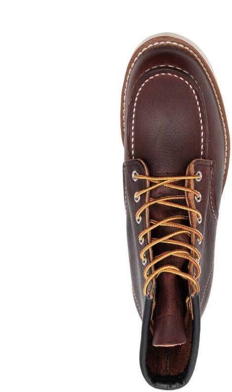 Red Wing Shoes round-toe lace-up boots Brown