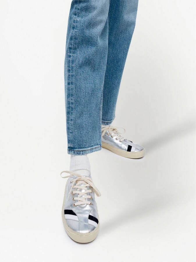 RE DONE 70s low-top striped sneakers Silver