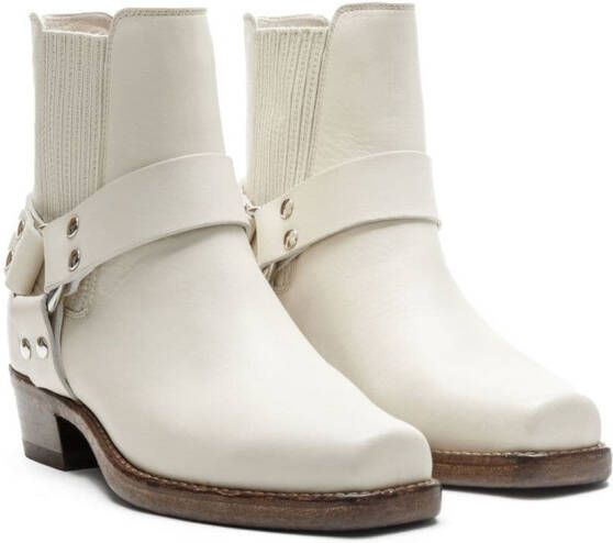 RE DONE Cavalry ankle boots White
