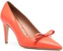 RED(V) bow-detail leather 90mm pumps Orange - Thumbnail 2