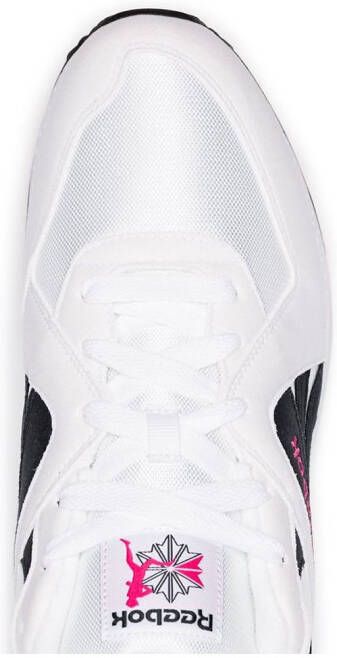 Reebok Pyro blue and pink detail sneakers White