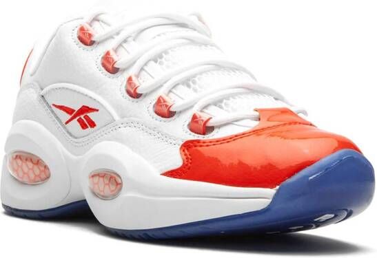 Reebok Question Low "Patent Vivid Orange" sneakers White