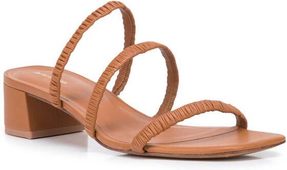 Reformation Assunta 35mm strappy mules Brown