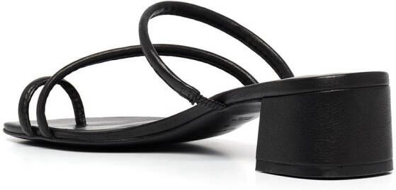 Reformation open-toe mule sandals Black