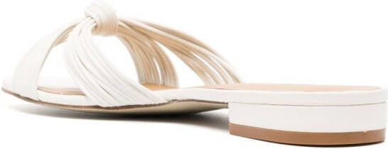Reformation Peridot knotted flat sandals White