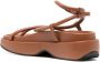 Reike Nen Gaji leather platform sandals Brown - Thumbnail 3