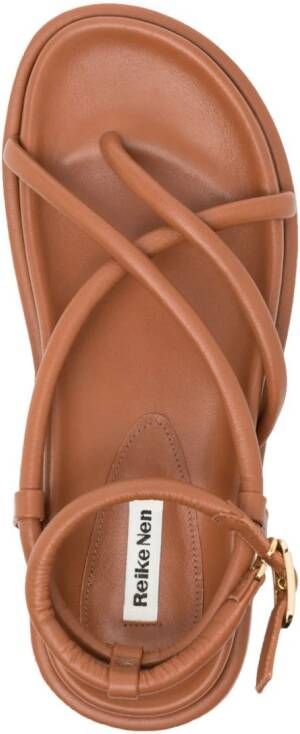 Reike Nen Gaji leather platform sandals Brown