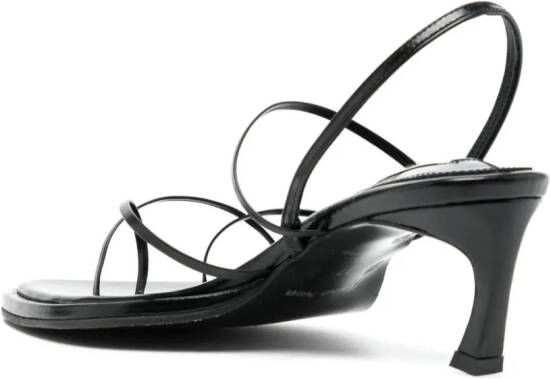 Reike Nen Garo 60mm leather slingback sandals Black