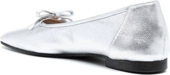 Reike Nen Nabi metallic-finish ballerina shoes Silver