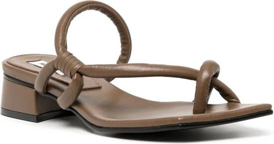 Reike Nen Noodle 35mm cross-strap sandals Brown