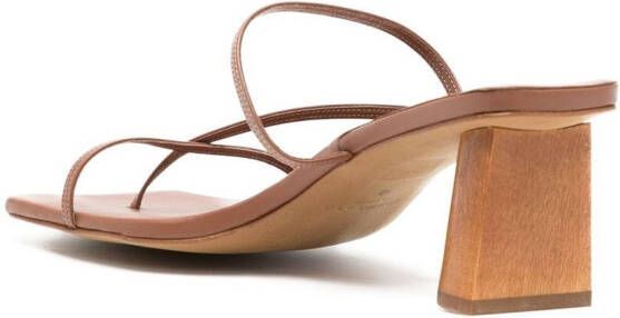 Rejina Pyo Harley square-toe 65mm sandals Brown