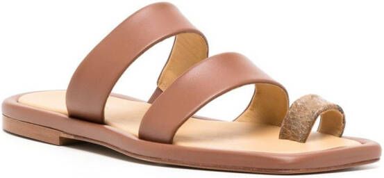 Rejina Pyo Larissa 10mm flat sandals Brown