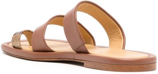Rejina Pyo Larissa 10mm flat sandals Brown