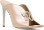 René Caovilla 100mm crystal-embellished leather mules Neutrals - Thumbnail 2