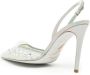 René Caovilla 100mm crystal-embellished leather pumps Green - Thumbnail 3