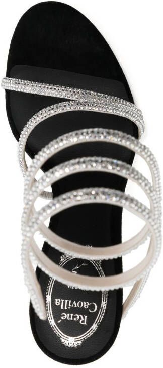René Caovilla 110mm crystal-embellished sandals Black
