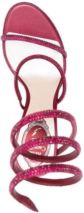 René Caovilla 110mm crystal-embellished sandals Red