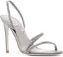 René Caovilla 115mm crystal-embellished sandals Grey - Thumbnail 2
