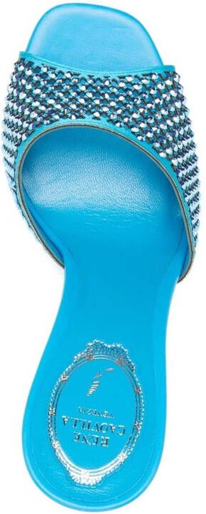 René Caovilla 120mm crystal-embellished sandals Blue