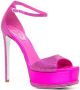 René Caovilla 130mm crystal-embellished platform sandals Purple - Thumbnail 2