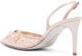 René Caovilla 80mm crystal-embellishment slingback sandals Pink - Thumbnail 3