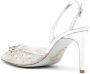 René Caovilla 70mm crystal-embellished slingback sandals Silver - Thumbnail 3