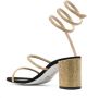 René Caovilla 73mm crystal-embellished wraparound sandals Gold - Thumbnail 3