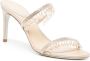 René Caovilla 75mm crystal-embellished leather mules Gold - Thumbnail 2