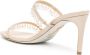 René Caovilla 75mm crystal-embellished leather mules Gold - Thumbnail 3