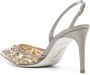 René Caovilla 80mm crystal-embellished leather sandals Gold - Thumbnail 3