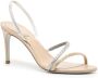 René Caovilla 80mm crystal-embellished satin sandals Silver - Thumbnail 2