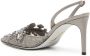 René Caovilla 80mm crystal-embellished slingback sandals Silver - Thumbnail 3
