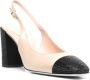 René Caovilla 80mm two-tone rhinestone-embellished pumps Neutrals - Thumbnail 2