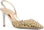 René Caovilla 88mm crystal-embellished heeled pumps Gold - Thumbnail 2