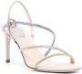 René Caovilla 90mm crossover-strap crystal-embellished sandals Neutrals - Thumbnail 2