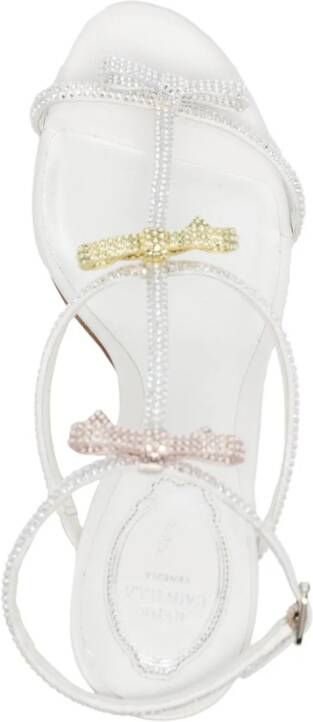 René Caovilla Caterina 100mm rhinestone-embellished sandals White